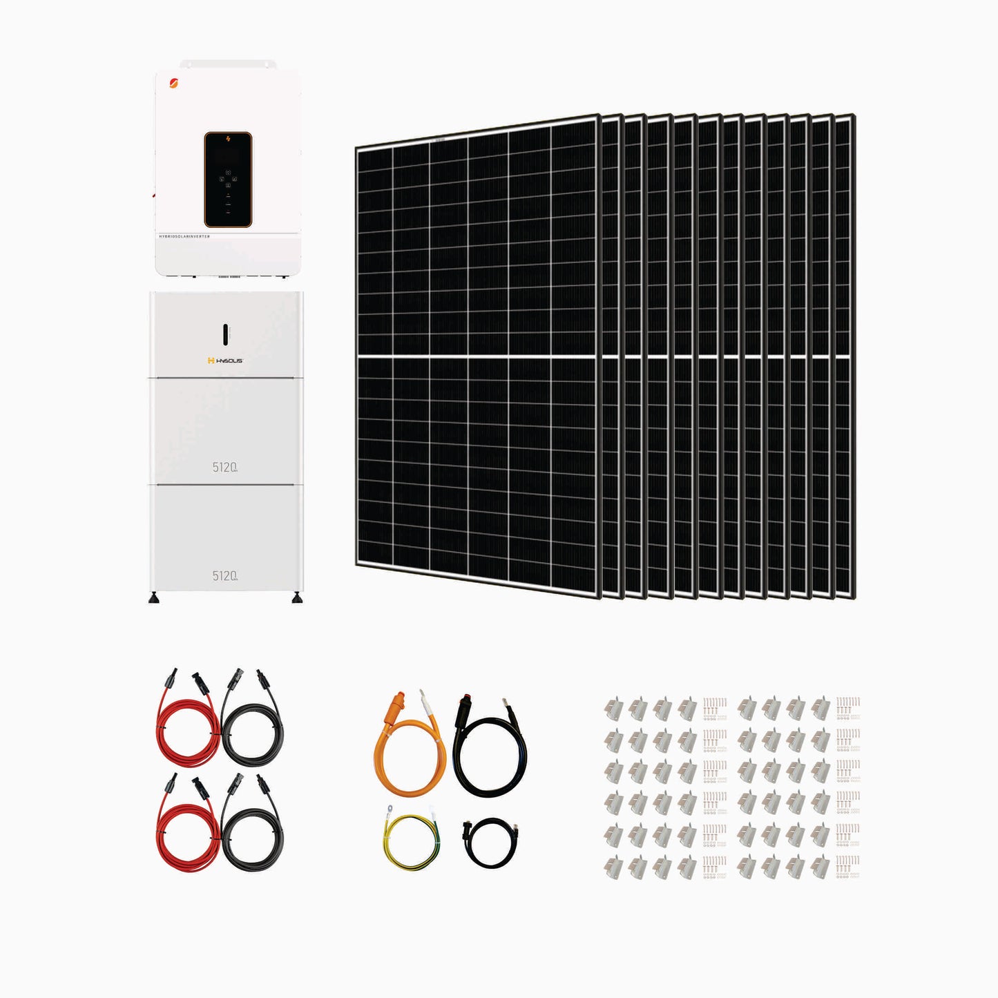 15KWh / 10,000W Off-grid Solar Power Storage System Split Phase Power Supply + Choose Your Custom Bundle Option | Complete Solar Kit
