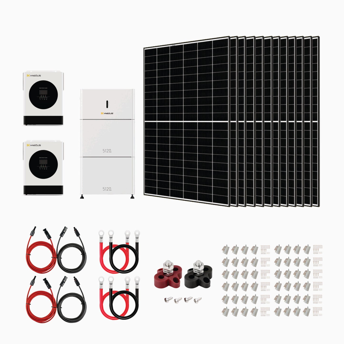 10KWh / 6,000W Off-grid Solar Power Storage System Split Phase Power Supply + Choose Your Custom Bundle Option | Complete Solar Kit