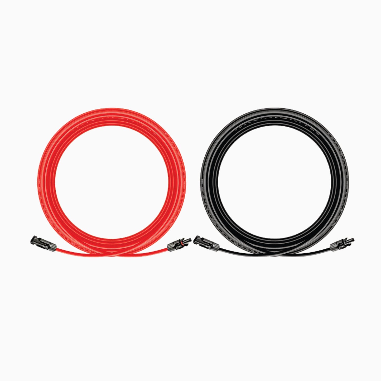 One Pair Black + Red Solar Panel Extension Cable PV Wire with connectors 10AWG