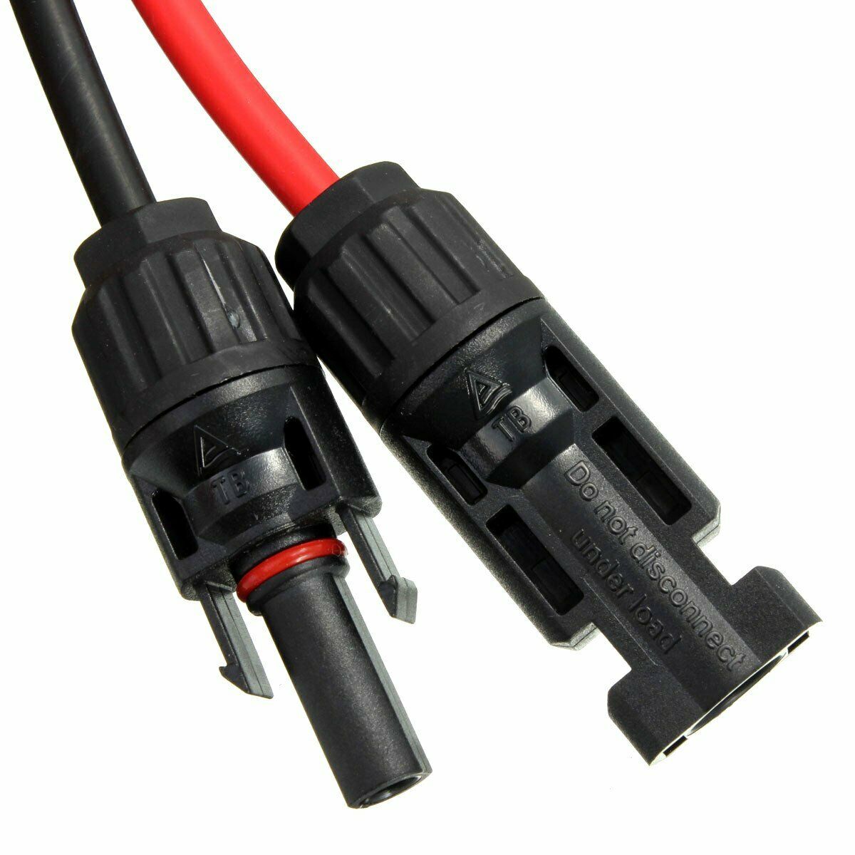 One Pair Black + Red Solar Panel Extension Cable PV Wire with connectors 10AWG